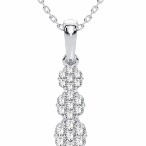 diamond cluster pendant
