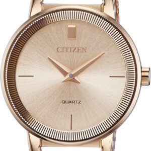 Citizen EZ7003‑51X women’s rose gold-tone stainless steel watch with champagne dial and date display