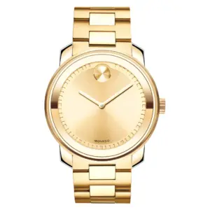 Movado Bold gold-tone 42 mm watch with champagne dial