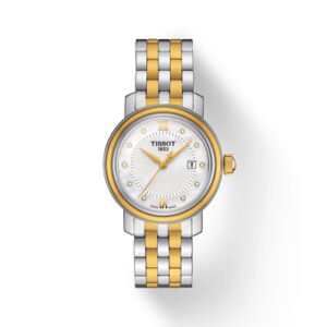 Tissot Bridgeport Lady T097.010.22.116.00 two‑tone women’s watch with mother‑of‑pearl dial