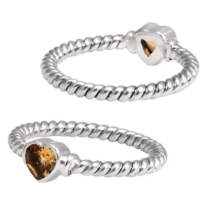 Sterling silver ring with citrine gemstone – SR-5363-CT