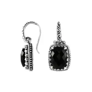 Sterling silver earrings with black onyx – AE-6141-OX