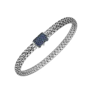 Sterling silver bracelet with sapphire quartz – AB-1122-SP