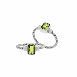 Sterling silver ring with peridot gemstone – AR-1119-PR