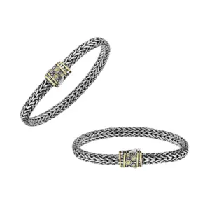 Sterling silver bracelet with 18K gold – ABG-1088-S