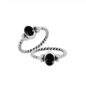 Sterling silver ring with black onyx gemstone – AR-1105-OX