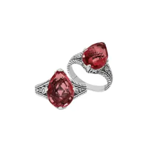 Sterling silver ring with garnet quartz – AR-8103-GA