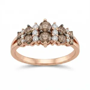 Rose 14k Diamond Ring With 0.27tw Round Shape Diamond