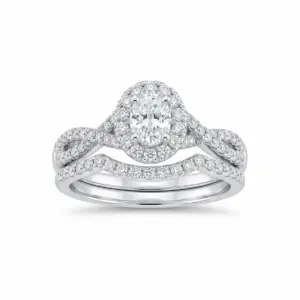 White 14k Diamond Ring With 1.00tw Round Shape Diamond