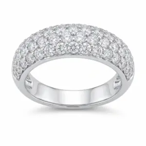 White Platinum Diamond Ring With   1.26tw Round Shape Diamond
