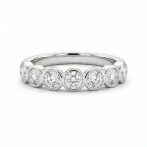White 14k Diamond Ring With 0.74tw Round Shape Diamond